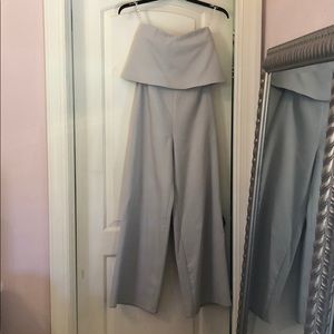 ASOS light grey strapless jumpsuit